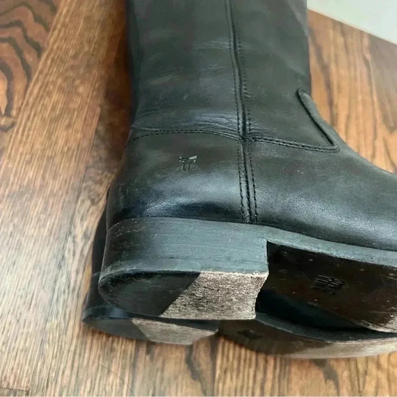 Frye Melissa Button Tabs Black Riding Knee High Boots Women Sz 6.5 B 3470412 - Picture 7 of 16